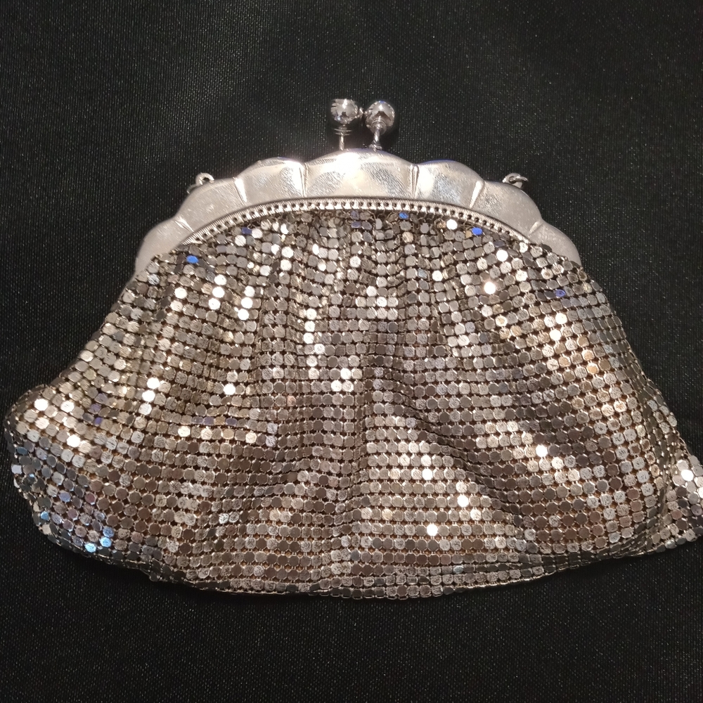 Silver antique coin bag